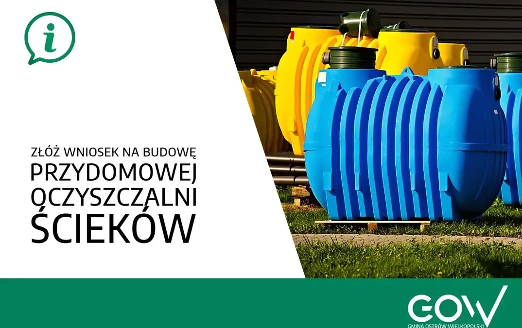 Dotacje na przydomowe oczyszczalnie ścieków w Gminie Ostrów Wielkopolski – wnioski tylko do 30 czerwca