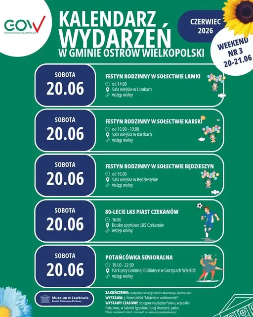 Weekend pełen atrakcji w gminie Ostrów Wielkopolski