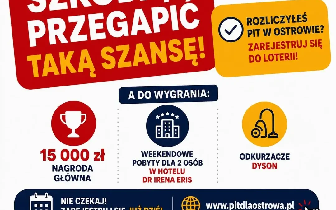 Loteria PIT w Ostrowie Wielkopolskim: nagrody do wygrania, rejestracja tylko do 21 czerwca