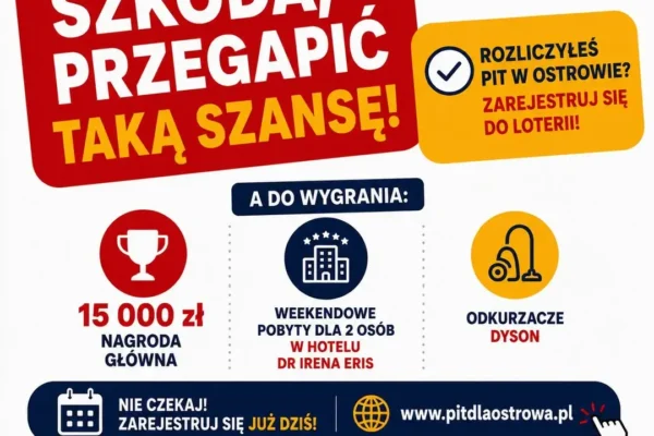 Loteria PIT w Ostrowie Wielkopolskim: nagrody do wygrania, rejestracja tylko do 21 czerwca