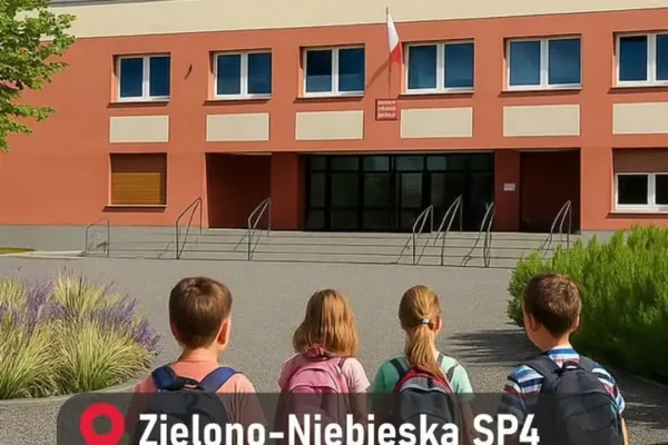 Zielona metamorfoza przed Szkołą Podstawową nr 4 w Ostrowie Wielkopolskim