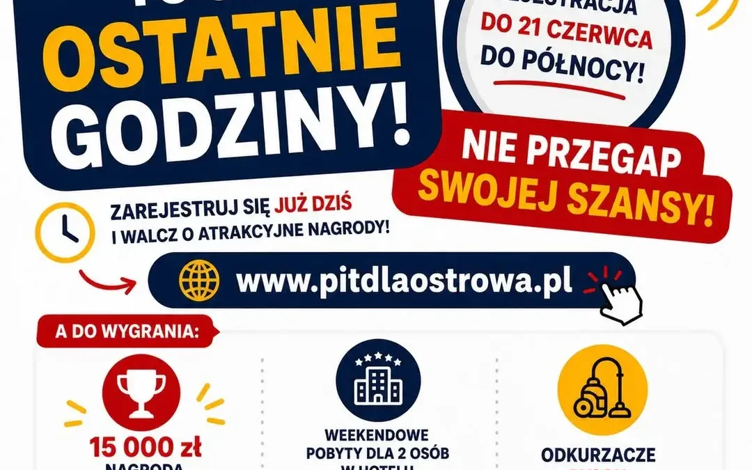 Ostatnie godziny rejestracji w ostrowskiej loterii PIT!