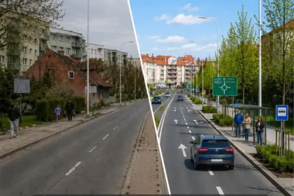 Zielono-niebieska rewolucja na ul. Wrocławskiej w Ostrowie Wielkopolskim