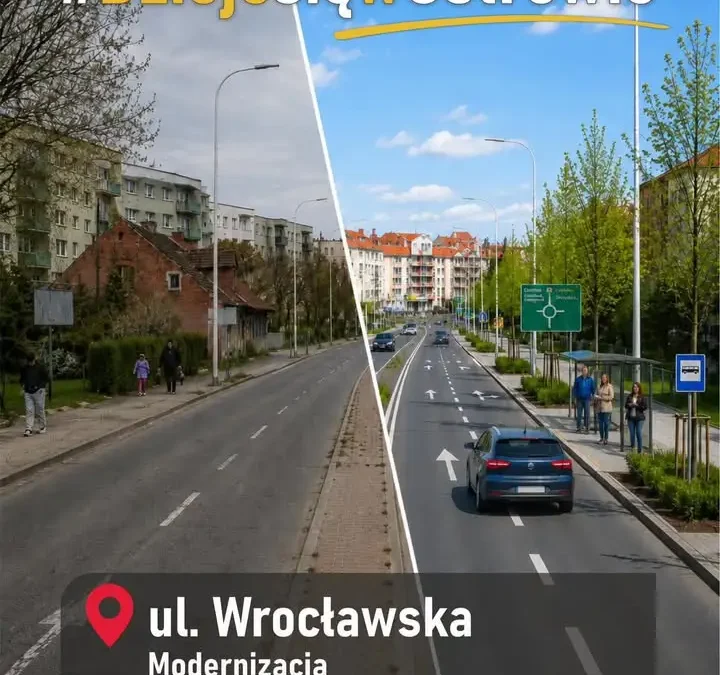 Zielono-niebieska rewolucja na ul. Wrocławskiej w Ostrowie Wielkopolskim