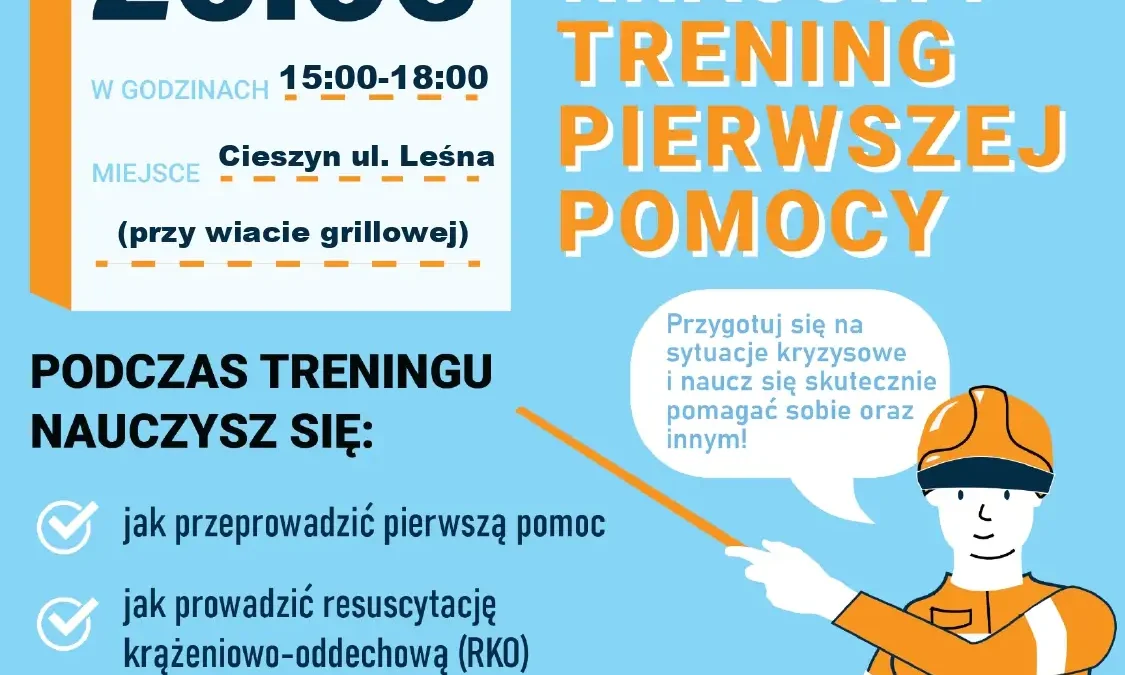 Trening pierwszej pomocy w Cieszynie – zaproszenie na sobotę