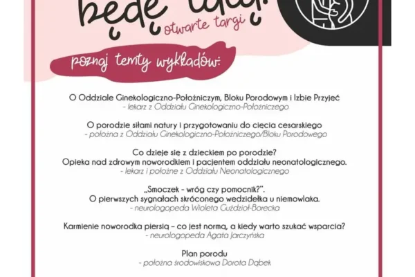 Spotkanie z personelem medycznym na targach „Będę Mamą, Będę Tatą” w Przygodzicach