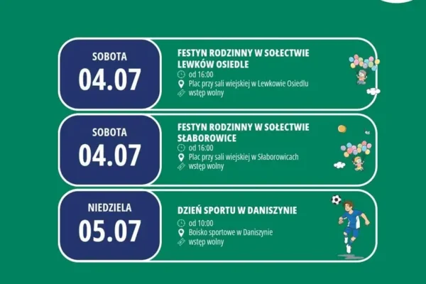 Weekend pełen atrakcji w Gminie Ostrów Wielkopolski – festyny, sport i wystawy