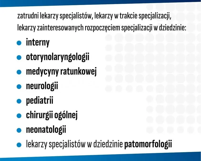 Szpital w Ostrowie Wielkopolskim poszukuje lekarzy – oferta pracy