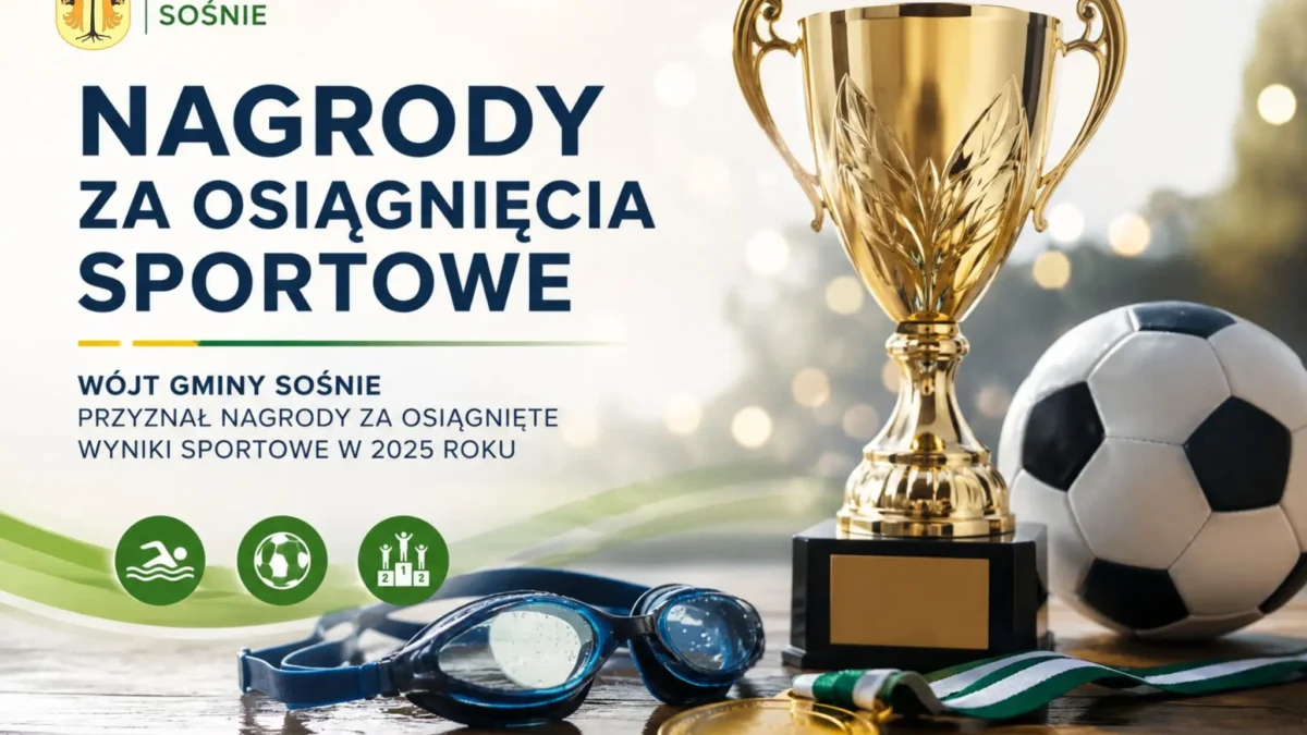Gmina Sośnie nagradza młodych sportowców za osiągnięcia w 2025 roku