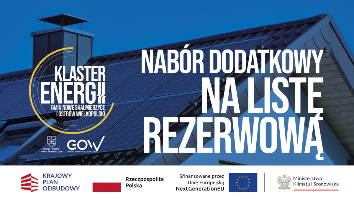 Gmina Ostrów Wielkopolski ogłasza dodatkowy nabór na listę rezerwową OZE