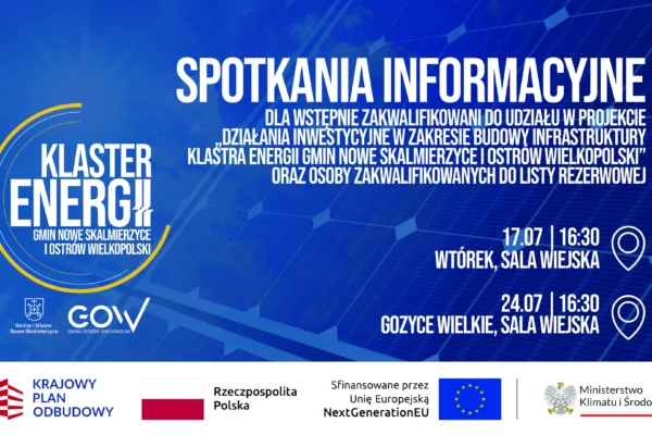 Spotkania informacyjne dla zakwalifikowanych do projektu OZE w Gminie Ostrów Wielkopolski