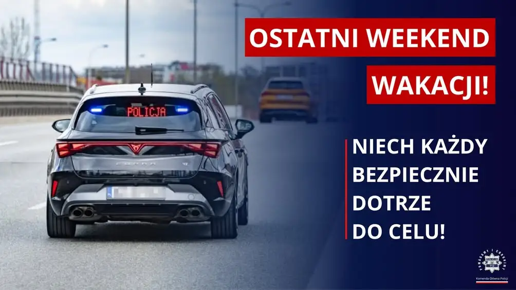 Policja zapowiada wzmożone kontrole na drogach w ostatni weekend wakacji