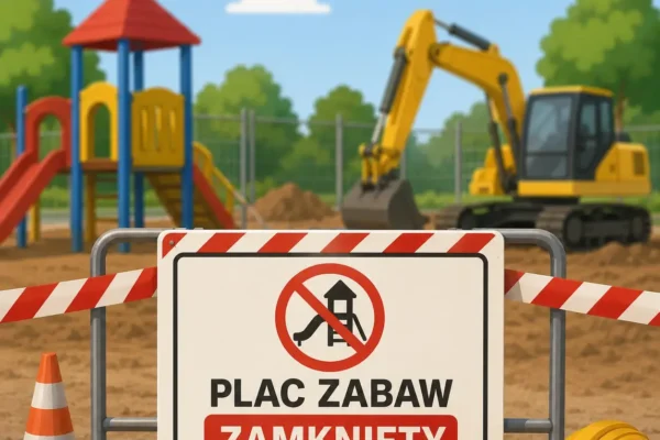 Plac zabaw w Sośniach zamknięty od 3 sierpnia z powodu prac budowlanych