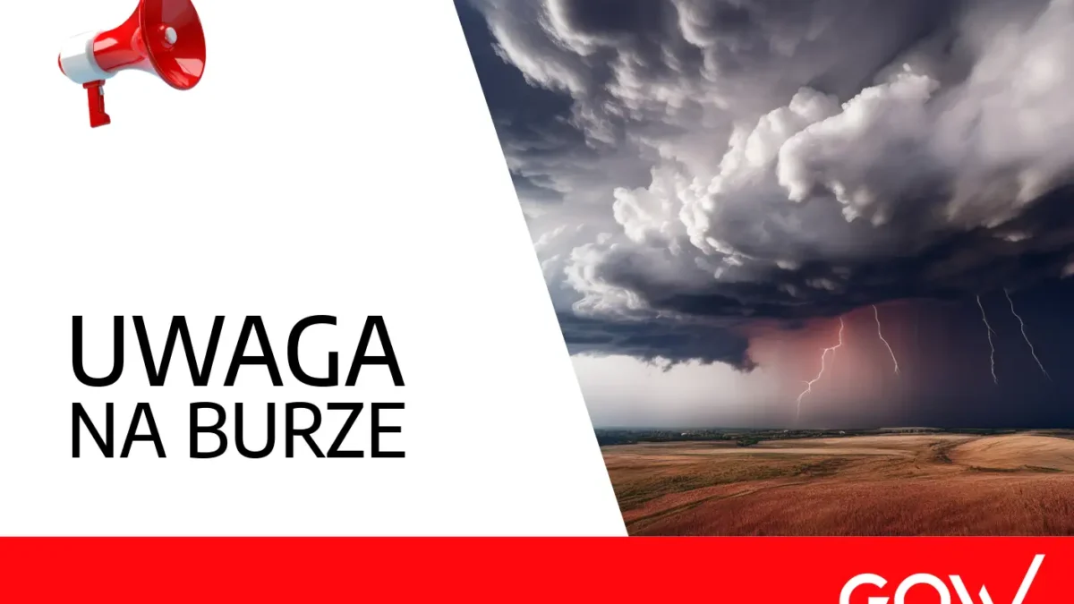 Ostrzeżenie IMGW: Burze mogą wystąpić w regionie