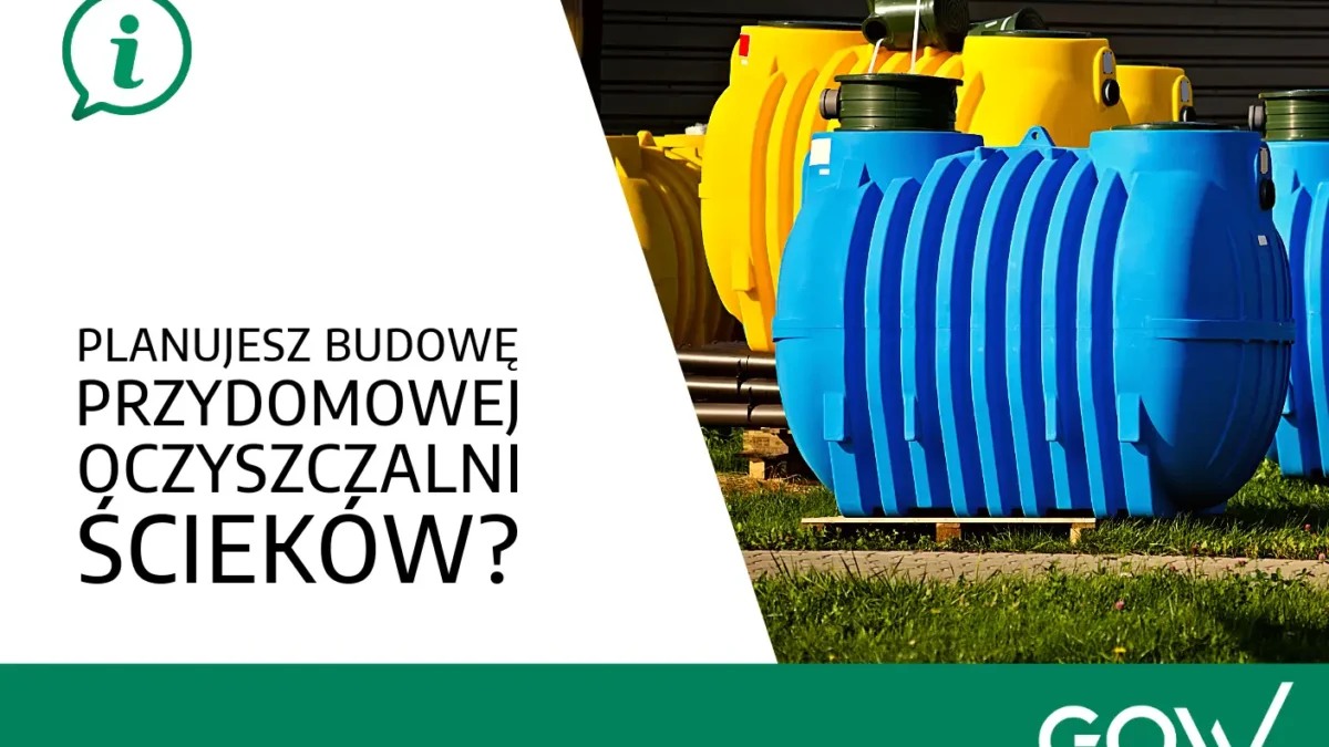 Gmina Ostrów Wielkopolski: dodatkowy nabór na przydomowe oczyszczalnie ścieków z dofinansowaniem do 75%