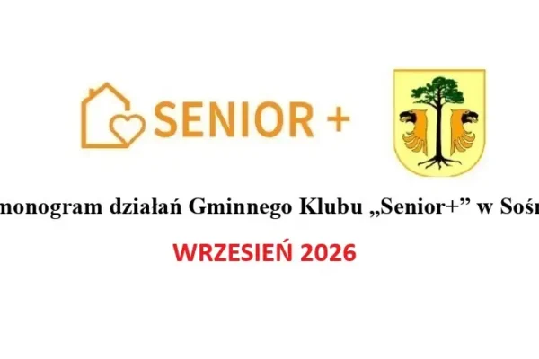 Harmonogram zajęć fitness w Gminnym Klubie „Senior+” w Sośniach na wrzesień 2026