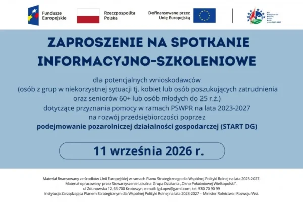 Spotkanie informacyjno-szkoleniowe dla przyszłych przedsiębiorców z subregionu ostrowskiego